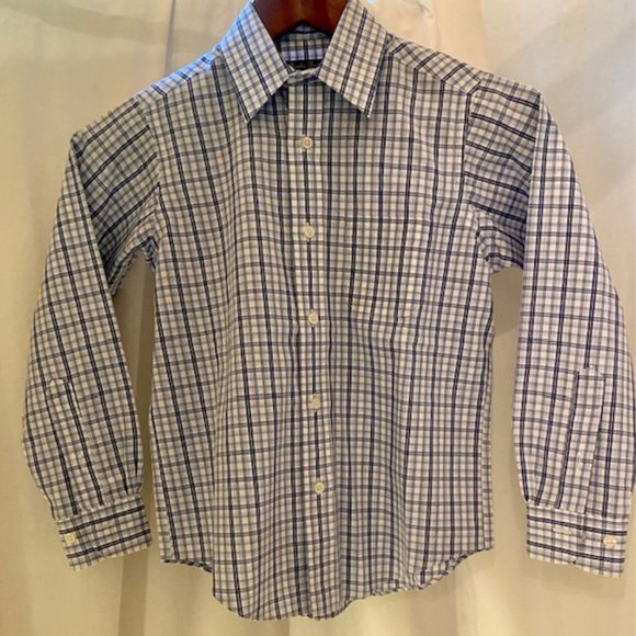 Brooks Brothers Long Sleeve Blue Plaid Button Down Boys Small - Picture 1 of 3